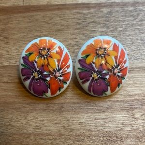 Vintage Avon Passion Flowers Earrings